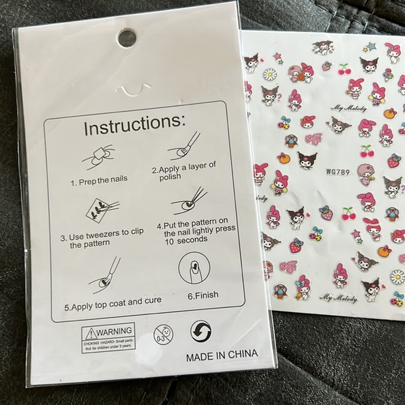 🎄 5 for $25 🎄 My Melody and Kuromi nail art stickers - Picture 5 of 5